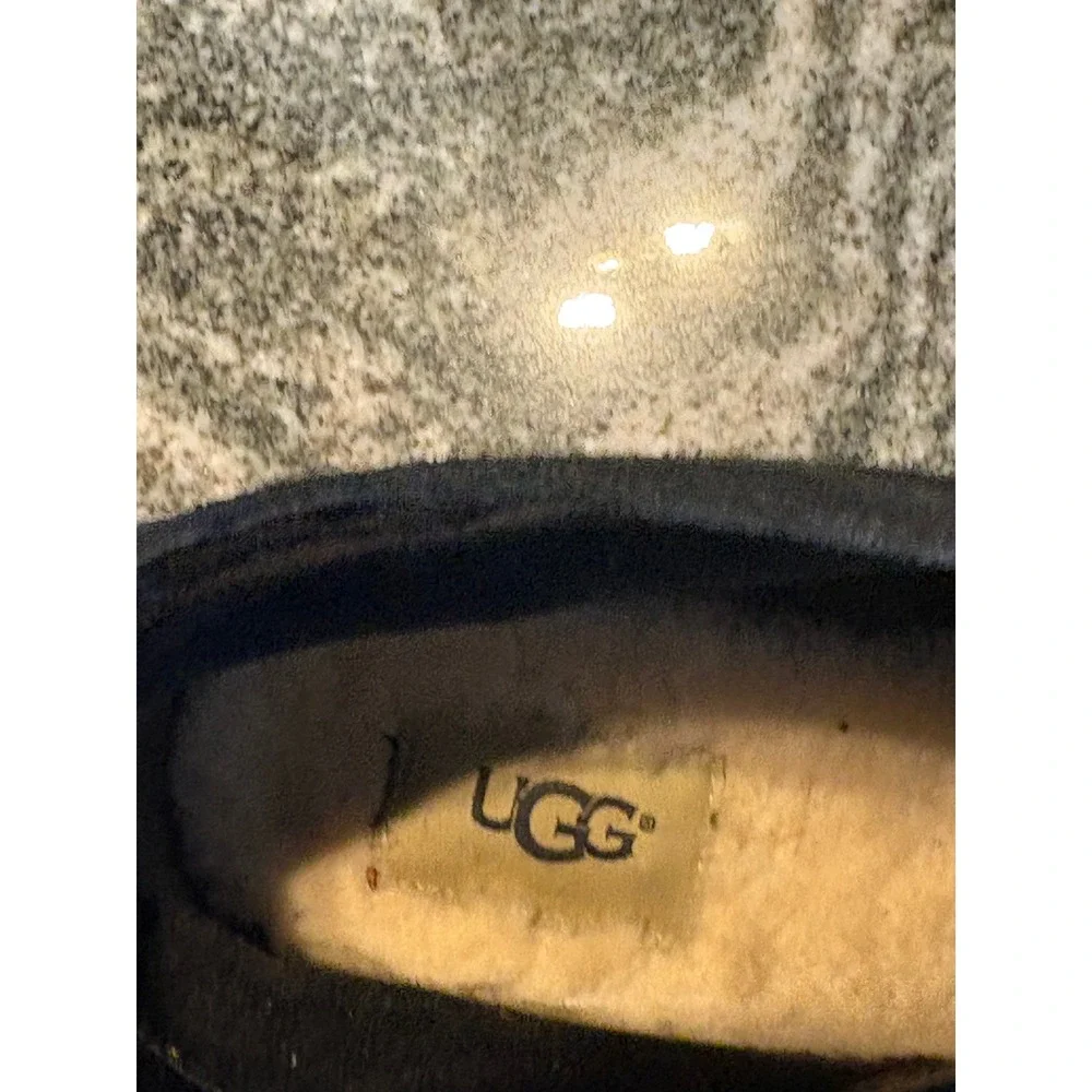 UGG Black Suede Leather‎ Buckle Ankle Boots Women's Size 9  SKU111